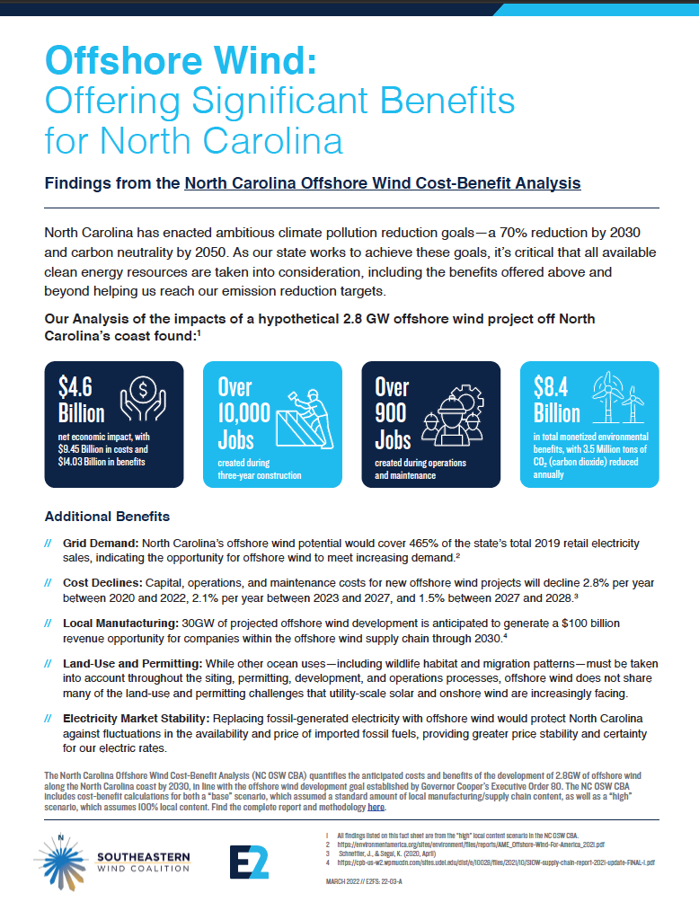 North Carolina Offshore Wind Cost-Benefit Analysis